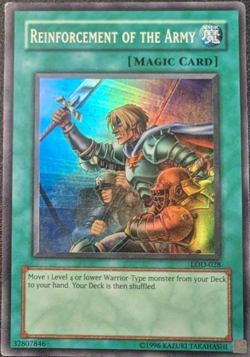 Reinforcement of the Army LOD-028 Unlimited Edition Super Rare HP YuGiOh Card - Image 1