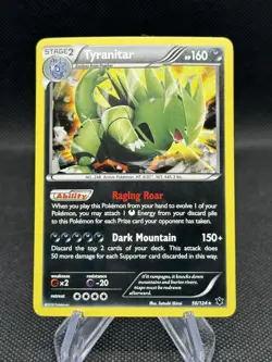 Pokemon Card TCG XY Fates Collide Knock Out Tyranitar Cosmos Holo 56/124 Promo - Image 1