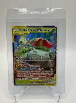Pokemon TCG Celebi & Venusaur GX 1/181 Sm-Team Up Tag Team Ultra Rare Card - Image 1