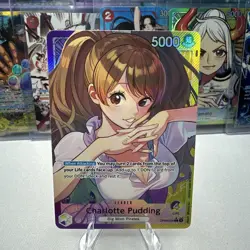One Piece Card TCG Legends OP08-058 Charlotte Pudding Alt Art Leader ENG - Image 1