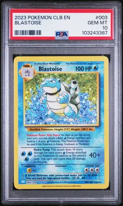 2023 POKEMON CLB-TRADING CARD GAME CLASSIC #003 BLASTOISE PSA 10 - Image 1