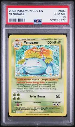 2023 POKEMON CLV-TRADING CARD GAME CLASSIC #003 VENUSAUR PSA 10 - Image 1