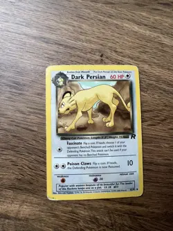 Dark Persian 42-82 Team Rocket Unlimited Pokemon Card MP - Image 1