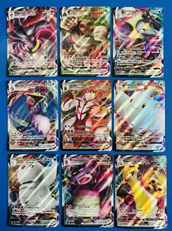Lot of (9) 2020 Pokemon ‘VMax’ Full Art Holo TCG Cards; NM + Condition - Image 1