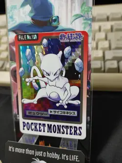 Pokemon Bandai Mewtwo Carddass Card #150 Japanese Retro Japan Rare Item - Image 3