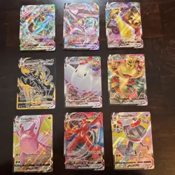 Pokemon TCG Lot of 9 VMAX Ultra Rare Cards Near Mint - Image 1