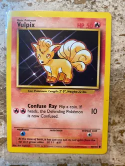 Vulpix Pokemon Card 68/102 1999 Base Set 2 Wizards Of The Coast Holo - Image 1