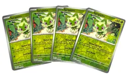 Pokemon Cards 2023 Paldea Evolved Playset Sprigatito Reverse Holo 012/193 x4 4x - Image 1