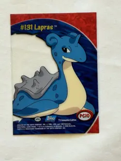 Lapras (Topps Tv Animation) clear card Pokemon series 3 #PC10 great condition. - Image 2