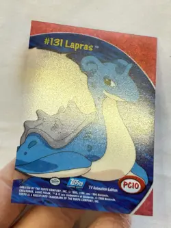 Lapras (Topps Tv Animation) clear card Pokemon series 3 #PC10 great condition. - Image 4