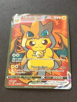 PIKACHU POKEMON CHARIZARD COSPLAY CARTE CARD NEW HOLO PRISM COLLECTION BRILLANTE - Image 3
