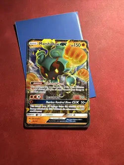 Marshadow GX 80/147 Pokemon Burning Shadows Sun & Moon Ultra Rare Holo Card NM - Image 1