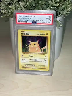 PSA 9 Pikachu 35 Cracked Ice Holo XY Evolutions Card 2016 - Image 5