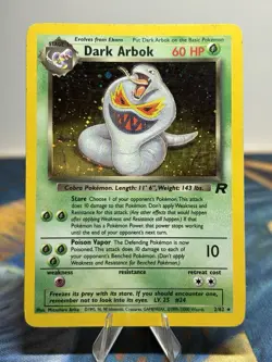 Dark Arbok 2/82 Holo Rare Card Team Rocket Vintage Wotc Pokemon Card MP - Image 1