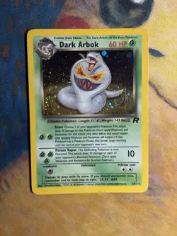 Dark Arbok 2/82 Holo Rare Card Team Rocket Vintage Wotc Pokemon Card MP - Image 2