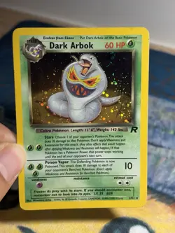 Dark Arbok 2/82 Holo Rare Card Team Rocket Vintage Wotc Pokemon Card MP - Image 3