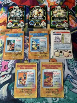 Pokemon Lot 8 Japanese Vending Card Bandai Pocket Monsters Stickers Collection - Image 2