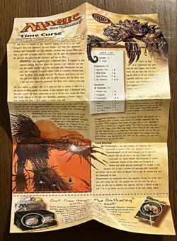 Magic The Gathering STARTER 1999 TIME CURSE Theme Deck MTG w/ instructions - Image 3