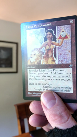 MTG - Lion's Eye Diamond - Mirage - Legacy - Altered - Read - Watch Item Video! - Image 2