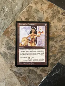 MTG - Lion's Eye Diamond - Mirage - Legacy - Altered - Read - Watch Item Video! - Image 3