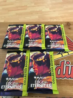 Magic The Gathering Edge of Eternities Collector Booster Pack LOT OF 5 PACKS - Image 1