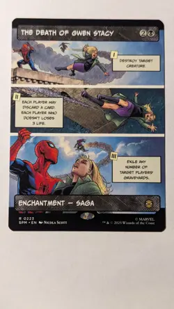 The Death of Gwen Stacy (Borderless) 0223 (R) MTG Marvel's Spider-Man (SPM) - Image 1