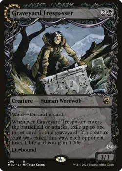Graveyard Trespasser Showcase Foil - Innistrad: Midnight Hunt MTG-NM - Image 1