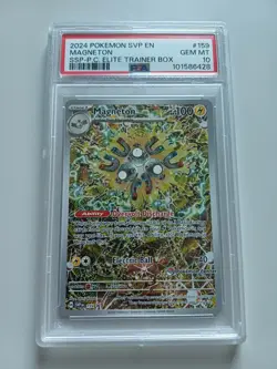 Magneton SVP 159 Surging Sparks Pokemon Center ETB Stamped Promo PSA 10 - Image 1