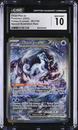 2023 POKEMON PALDEA EVOLVED CHEIN-PAO EX SIR 261/193 CGC 10 GEM MINT - Image 1