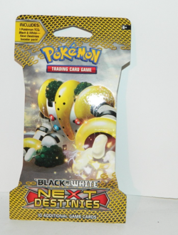 Mint Rare Pokemon Sleeved Sealed Booster Pack NEXT DESTINIES B&W Regigigas art - Image 2