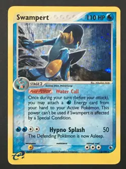 Pokemon TCG Swampert 13/109 SWIRL EX Ruby & Sapphire E-Reader Holo Unlimited LP - Image 1