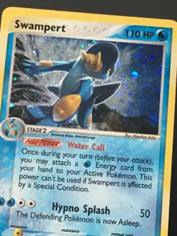 Pokemon TCG Swampert 13/109 SWIRL EX Ruby & Sapphire E-Reader Holo Unlimited LP - Image 3