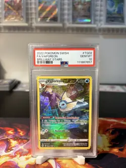 Pokemon PSA 10 GEM MINT Vaporeon TG02/TG30 Trainer Gallery Brilliant Stars 2022 - Image 1