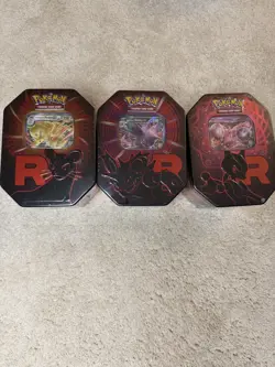 Pokemon TCG: Destined Rivals | Team Rocket Tin | Set of 3 | New & Sealed ✅ - Image 1