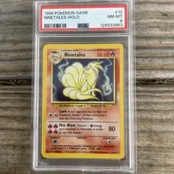 1999 Pokemon Base Set Unlimited English 12/102 Ninetales Holo PSA 8 - - Image 1