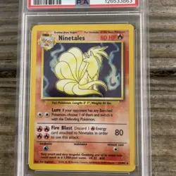 1999 Pokemon Base Set Unlimited English 12/102 Ninetales Holo PSA 8 - - Image 2
