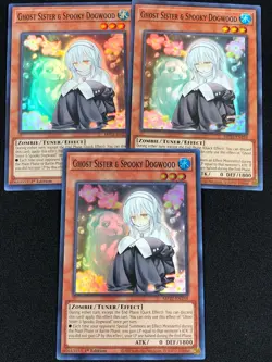 YUGIOH GHOST SISTER & SPOOKY DOGWOOD MP22-EN259 1ST SUPER X3 (NM) - Image 1