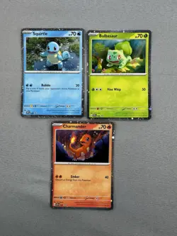 Bulbasaur Charmander Squirtle Poster Promos 3 Card Set Pokemon 151 TCG Promo M - Image 1