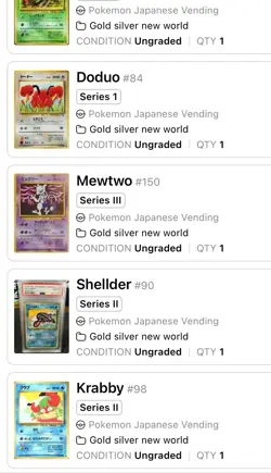 Pokemon TCG Japanese Vending Series Collection. 9 Cards Mint Condition Mewtwo - Image 3