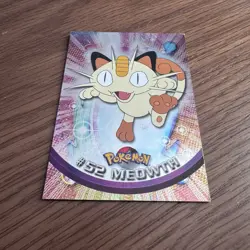 Meowth #52 - BLUE LOGO - SILVER HOLO - Series 1 - TOPPS Pokemon Card - NM/LP - Image 4