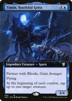 Timin, Youthful Geist Extended Art Regular - Crimson Vow Commander MTG-NM - Image 1