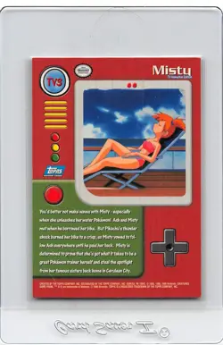 MISTY TV3 - BLUE Logo - NON-HOLO - SERIES 1 - TOPPS Pokemon Card - MP - Image 2