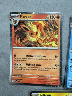2025 Pokemon Prismatic Evolutions Sticker Tech Black Star Promo Set MINT Flareon - Image 3