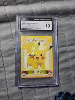 CGC 10! Pikachu #01 Marumiya 2023 Pokemon Sticker Japanese Holo Scarlet & Violet - Image 1