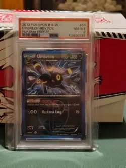 PSA 8 64/116 POP 86! Pokemon Umbreon Reverse Holo Plasma Freeze - Image 1