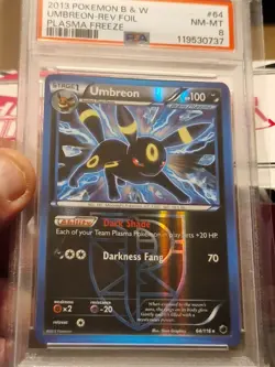 PSA 8 64/116 POP 86! Pokemon Umbreon Reverse Holo Plasma Freeze - Image 3