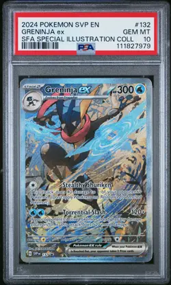 2024 POKEMON SVP EN-SV BLACK STAR PROMO #132 GRENINJA EX PSA 10 - Image 1