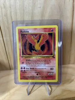 Moltres 27/62 Fossil Unlimited NonHolo Rare WoTC Pokemon TradingCardGame 1999 LP - Image 1