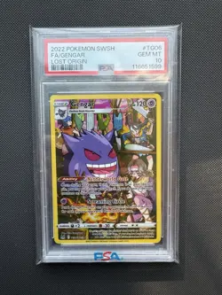 2022 POKEMON SWORD & SHIELD LOST ORIGIN #TG06 FULL ART/GENGAR PSA 10 - Image 1