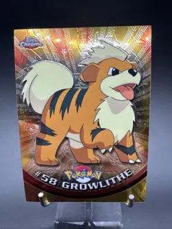 2000 Pokemon Topps Chrome Growlithe Chrome Series 1 #58 - Image 1